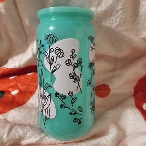 Teal jelly acrylic can